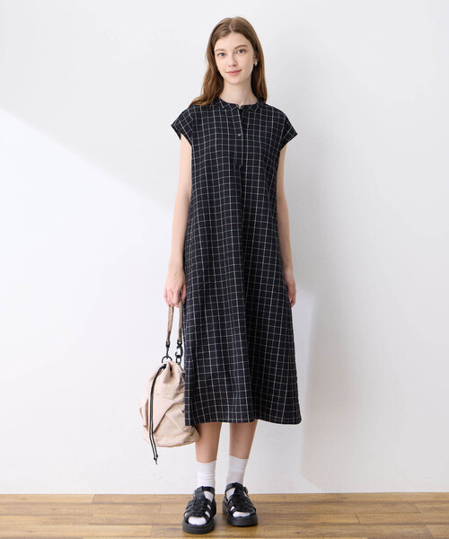 LE SOUK HOLIDAY ワンピース スキッパーサッカーワンピース