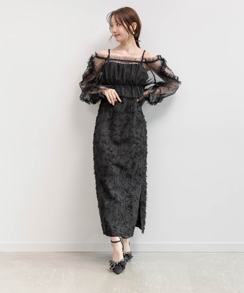 ランダ（RANDA）/チュールブラウスセットワンピース RANDA（ランダ） ワンピース チュールブラウスセットキャミワンピース