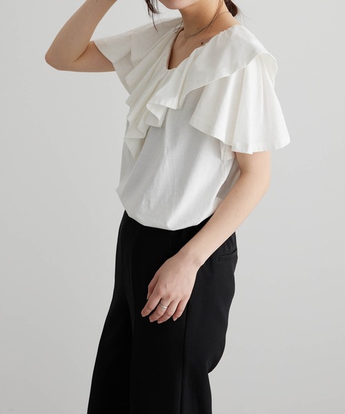 「RANAN」 半袖カットソー L ブラック レディース