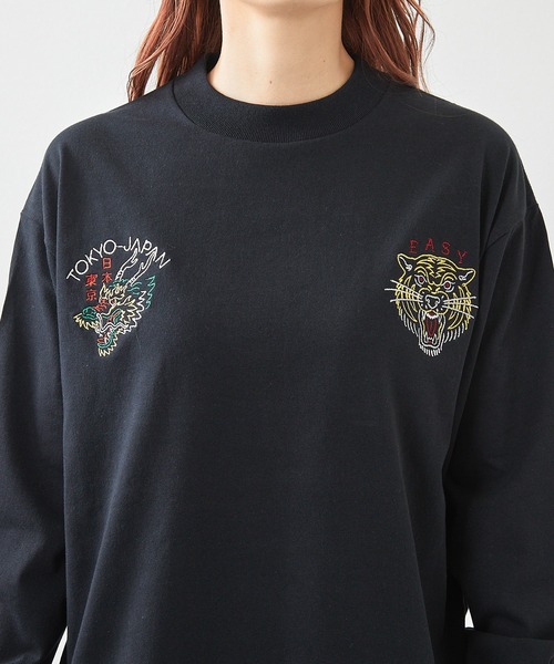 リッチな黄金のロゴ刺繍　在庫希少　ネイビーM　ロンT　  ノートン（NORTON） ゴールド刺繍 MAX ロンT メンズ カットソー 長T