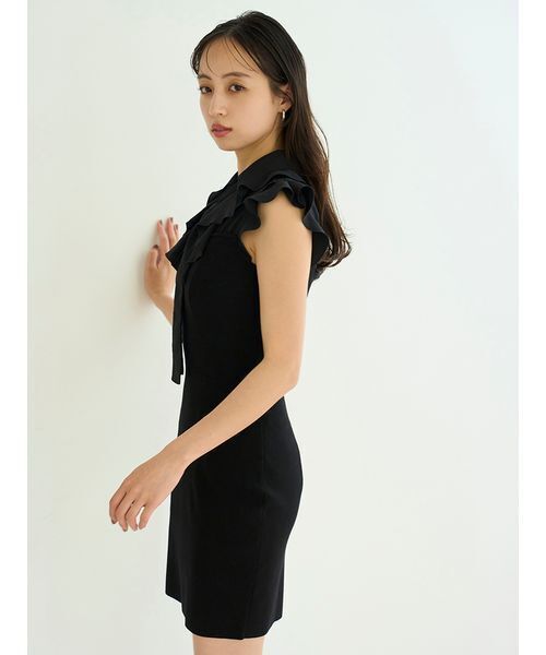 SNIDEL ワンピース Sustainableフリルカラードッキングミニ