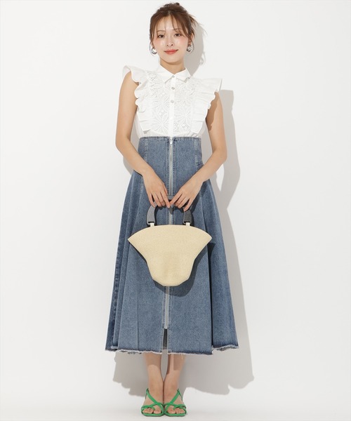 AND COUTURE（アンドクチュール） デニムスカート センターZIPデニム