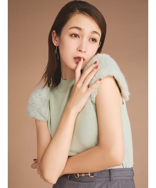 ニット セーター シルクブレンドショートファースリーブニット レディース CELFORD ニット セーター シルクブレンドショートファースリーブ