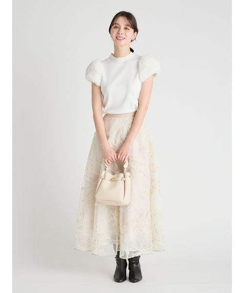 CELFORD ニット セーター シルクブレンドショートファースリーブ