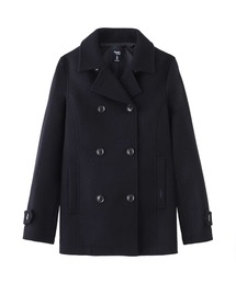美品 EASTBOY イーストボーイ ダッフルコート 9号 ウール混 EASTBOY（イーストボーイ） スクール ダッフルコート 女子用 ネイビー