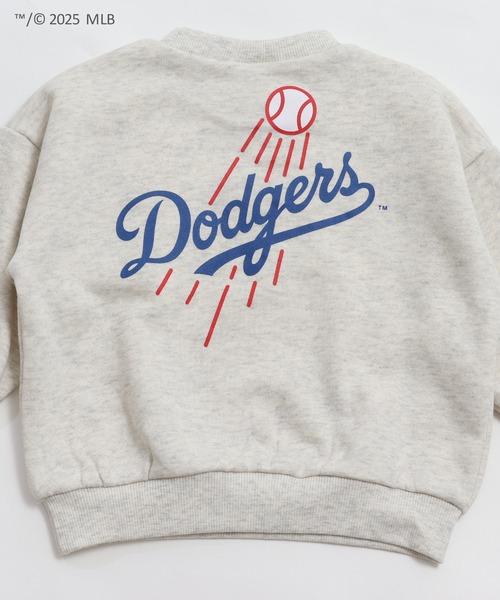 MLB ドジャース　 ラグランスウェット　トレーナー　刺繍ロゴ　Lサイズ MLB トレーナー スウェット MLB/メジャーリーグベースボール カレッジ