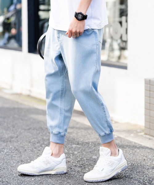 [Rocky Monroe] повреждение обработка Denim брюки Lb люмен z