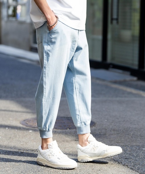 [Rocky Monroe] повреждение обработка Denim брюки Lb люмен z