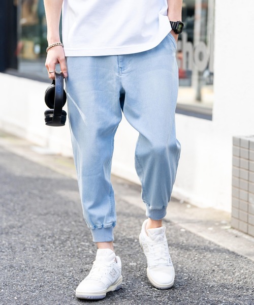 [Rocky Monroe] повреждение обработка Denim брюки Lb люмен z