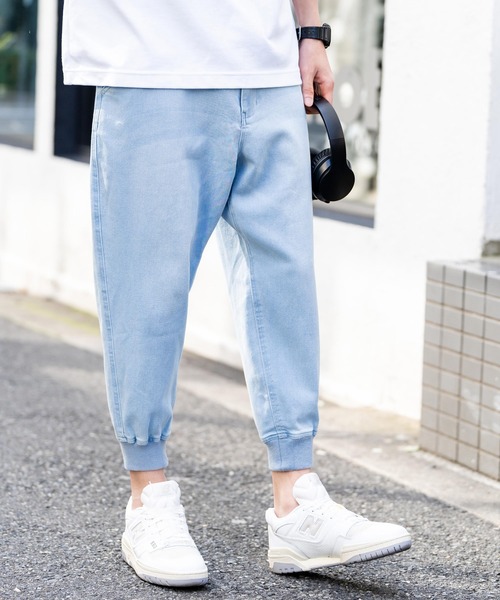 [Rocky Monroe] повреждение обработка Denim брюки Lb люмен z