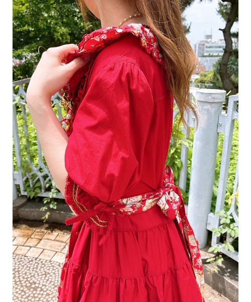 PINK HOUSE（ピンクハウス） ワンピース フローラルテープ使い