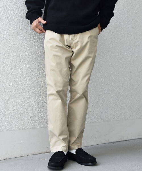 SHIPS any チノパン any:「洗濯機可能」フェードカラー ストレッチ