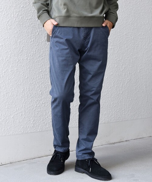 SHIPS any チノパン any:「洗濯機可能」フェードカラー ストレッチ