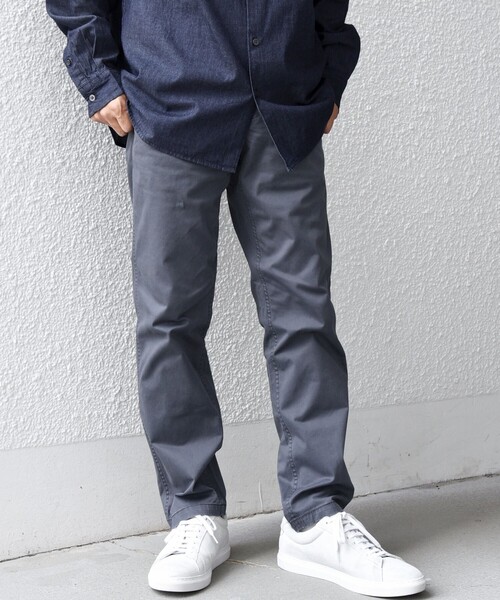 SHIPS any チノパン any:「洗濯機可能」フェードカラー ストレッチ