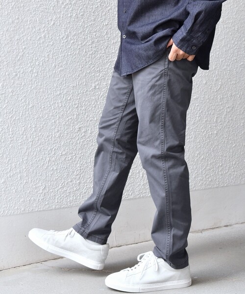 SHIPS any チノパン any:「洗濯機可能」フェードカラー ストレッチ