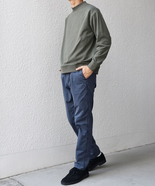 SHIPS any チノパン any:「洗濯機可能」フェードカラー ストレッチ