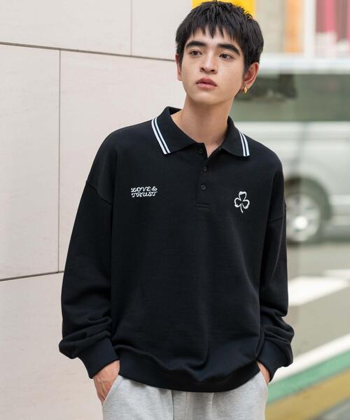 Professor.E Dirt Polo ブラック系 ポロスウェット 楽天市場】ポロ ラルフローレン スウェット POLO RALPH LAUREN ビッグ