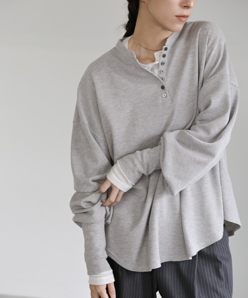 select MOCA（セレクトモカ） tシャツ サーマルヘンリーネックビッグ