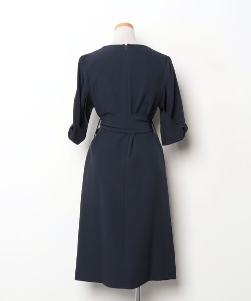 「DRESS STAR」 半袖ワンピース S ネイビー レディース_画像2