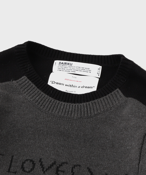 DAIRIKU（ダイリク） セーター ニット Docking Lettered Knit メンズ