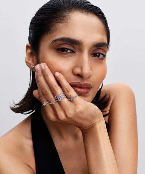 PANDORA（パンドラ） 指輪 リング スパークリング ピンク バタフライ