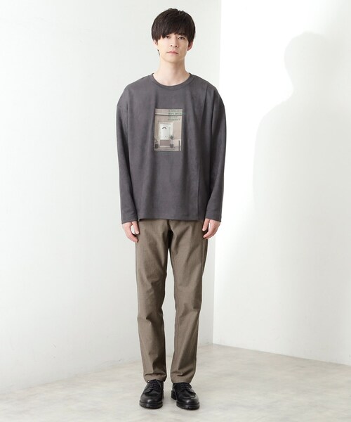 THE SHOP TK パンツ 7DAYSヘリンボンパンツ WARM「裏起毛/ストレッチ