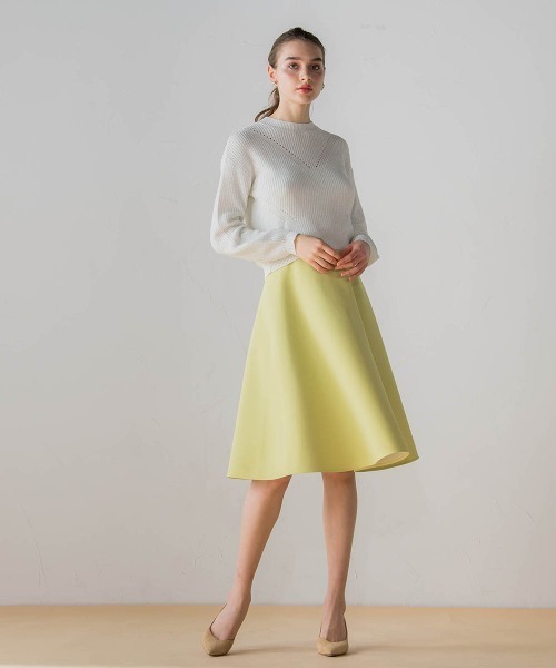 「Viaggio Blu」 フレアスカート M キャメル レディース_画像6