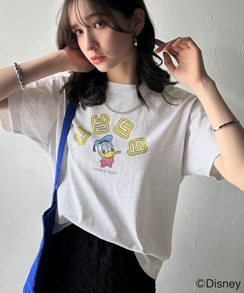 「classicalelf」 半袖Tシャツ「Disneyコラボ」 MEDIUM グレー レディース_画像5