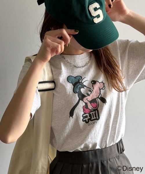 「classicalelf」 半袖Tシャツ「Disneyコラボ」 MEDIUM グレー レディース_画像9
