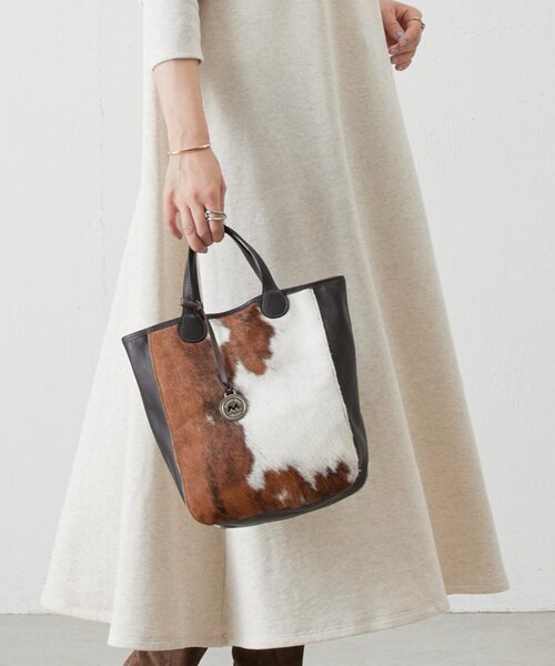 【美品】MARCO MASI　ハラコレザー　2wayショルダーバッグ ブラウン BEARDSLEY（ビアズリー） トートバッグ 「MARCO MASI」ハラコトート