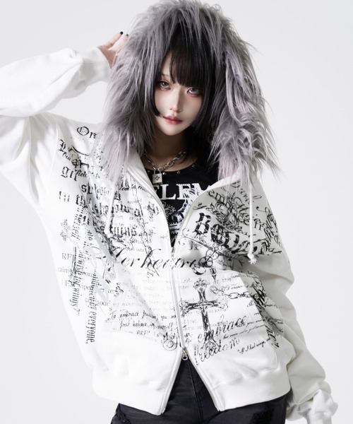 REFLEM（レフレム） パーカー 「REFLEM/レフレム」ファー付きタイポZIP