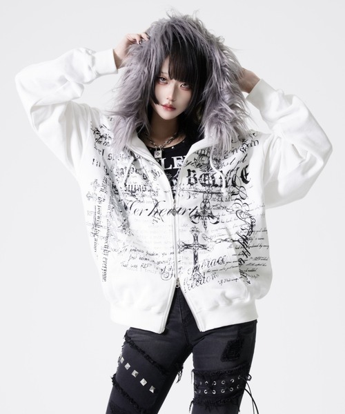 REFLEM（レフレム） パーカー 「REFLEM/レフレム」ファー付きタイポZIP