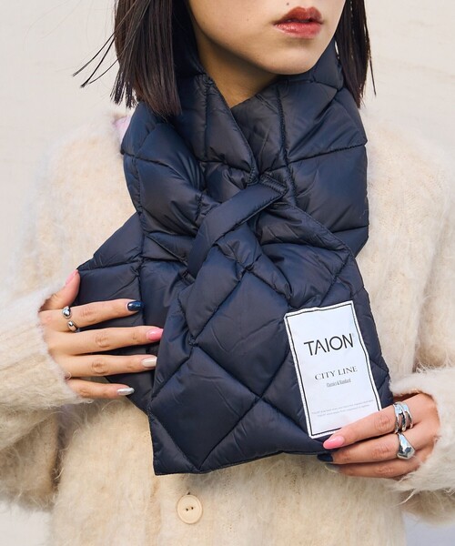 「TAION」 マフラー ONE SIZE ブラック レディース_画像3