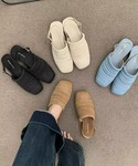 サンダル クロシェ メッシュ バックストラップ...の詳細画像1