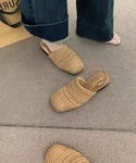 サンダル クロシェ メッシュ バックストラップ...の詳細画像3