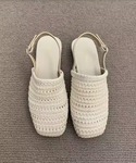 サンダル クロシェ メッシュ バックストラップ...の詳細画像5