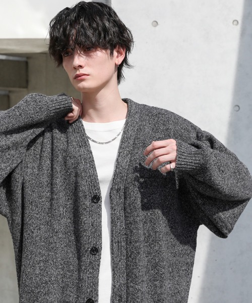 「ASTRONOMY」 ニットカーディガン L ブルー メンズ_画像4