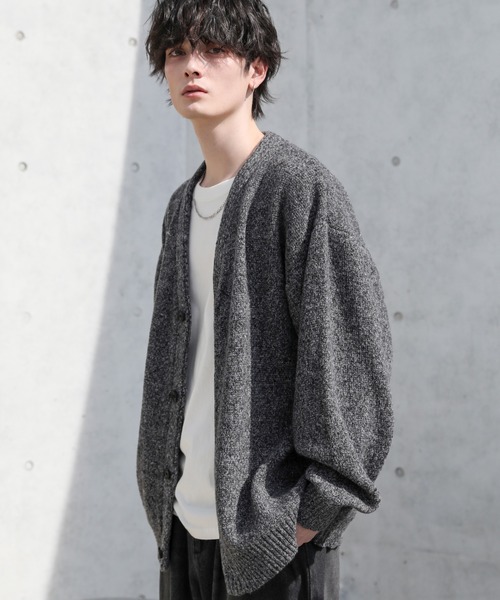 「ASTRONOMY」 ニットカーディガン L ブルー メンズ_画像6