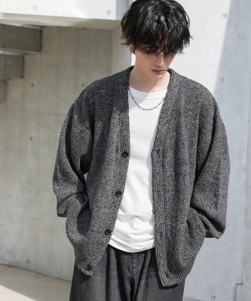 「ASTRONOMY」 ニットカーディガン L ブルー メンズ_画像7