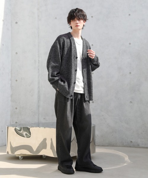 「ASTRONOMY」 ニットカーディガン L ブルー メンズ_画像8