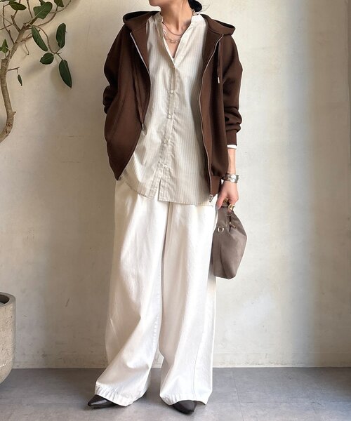 DouDou（ドゥドゥ） tシャツ ボンディングジップフーディー レディース