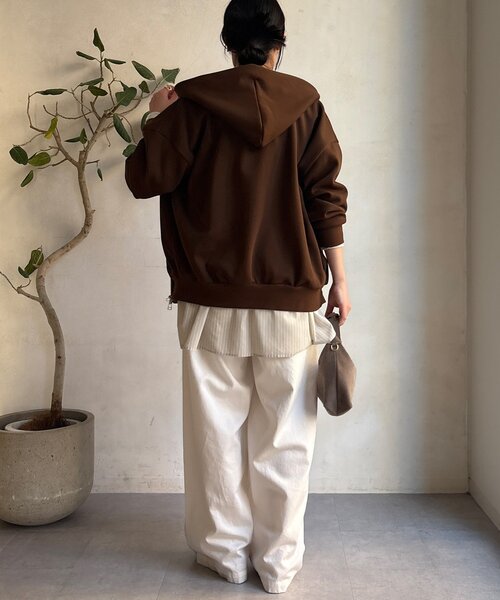 DouDou（ドゥドゥ） tシャツ ボンディングジップフーディー レディース