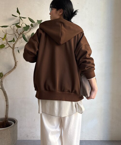 DouDou（ドゥドゥ） tシャツ ボンディングジップフーディー レディース