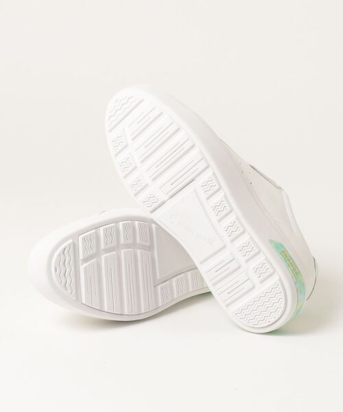 「le coq sportif」 ローカットスニーカー 25.0cm ホワイト×グリーン レディース_画像3