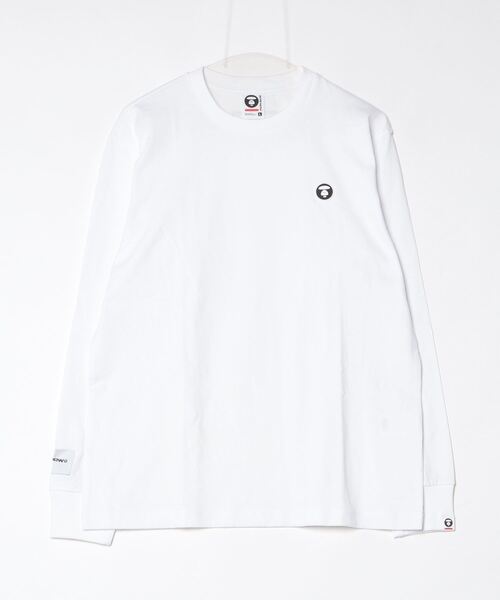 「AAPE BY A BATHING APE」 長袖Tシャツ X-LARGE ホワイト メンズ_画像2