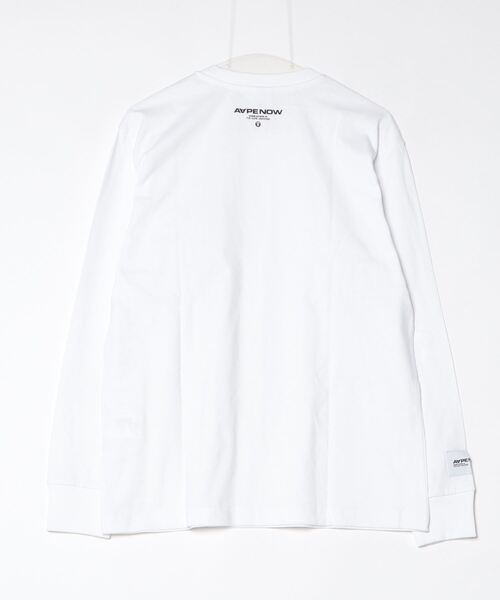 「AAPE BY A BATHING APE」 長袖Tシャツ X-LARGE ホワイト メンズ_画像3