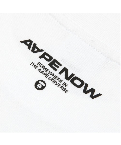 「AAPE BY A BATHING APE」 長袖Tシャツ X-LARGE ホワイト メンズ_画像6