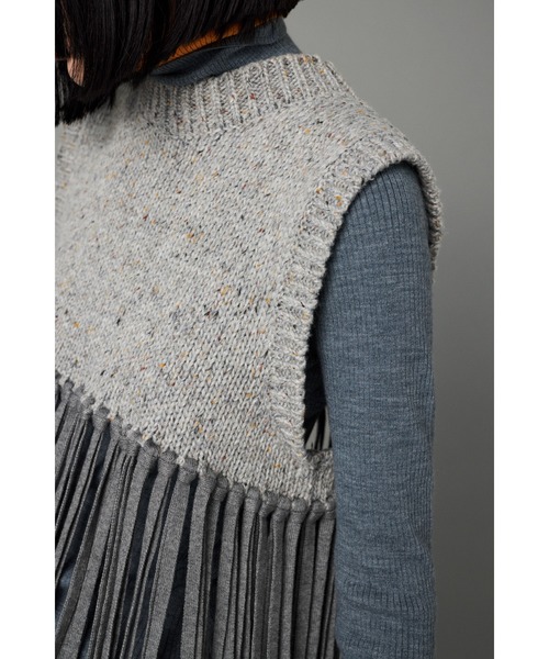 HeRIN.CYE」 ニットベスト FREE ネイビー レディース ⭐️ 「HeRIN.CYE