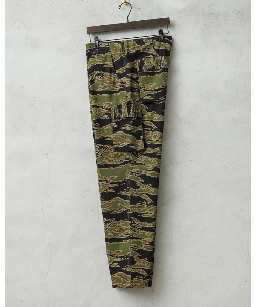 レディース X-girl エックスガール タイガーストライプカモパンツ 軍パン TIGER CAMOUFLAGE TROUSERS / LATE WAR