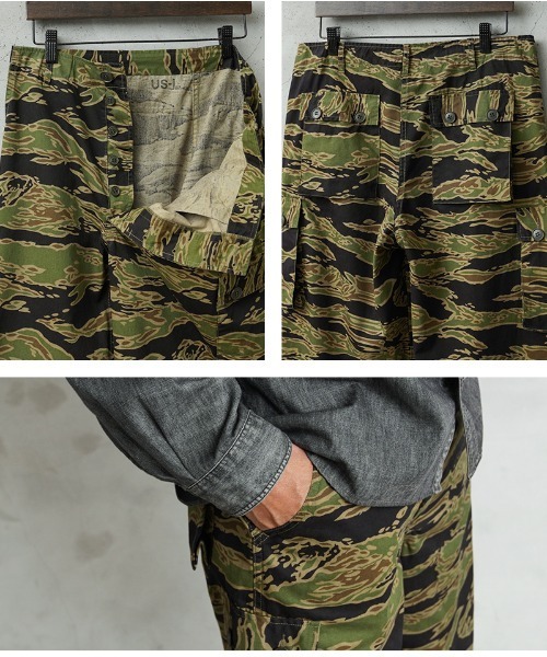 WAIPER.inc カーゴパンツ 米軍 タイガーストライプカモ カーゴ